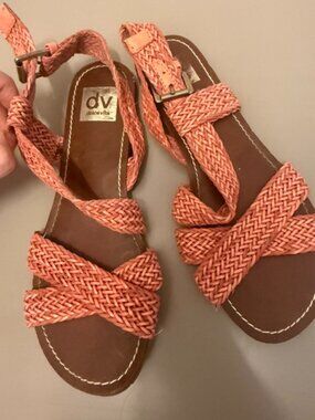 DV by Dolce Vita Coral Woven Strappy Flat Sandals